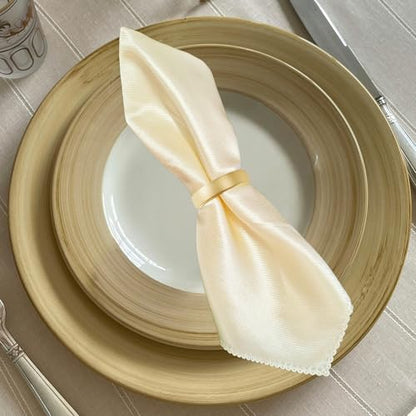 Matte Gold 40 Pcs Semicircle Napkin Rings - Elegant Metal Table Decor