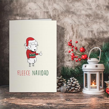 Funny Sheep Christmas Card - Cute Holiday Greeting for Family & Friends - Variation of Greeting Card199