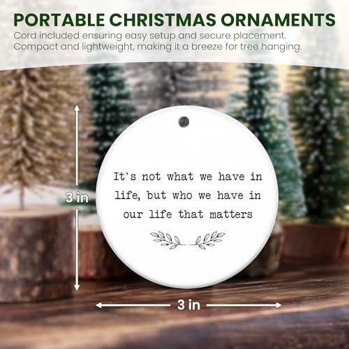 Christmas Ornaments Gifts for Women Men - Ceramic Holiday Keepsake - In Our Life Variation