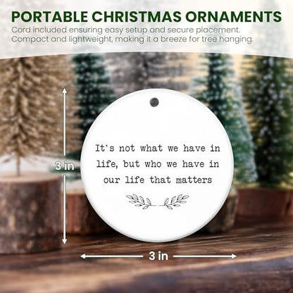 Christmas Ornaments Gifts for Women Men - Ceramic Holiday Keepsake - In Our Life Variation