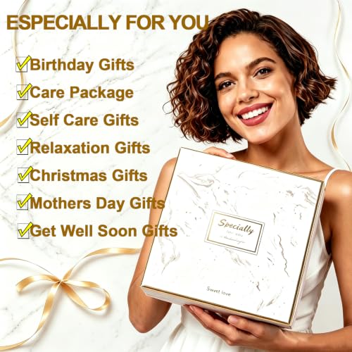 Luxury Gift Basket for Women with Blanket, Mug, Spa Set & More