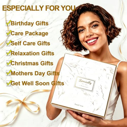 Luxury Gift Basket for Women with Blanket, Mug, Spa Set & More