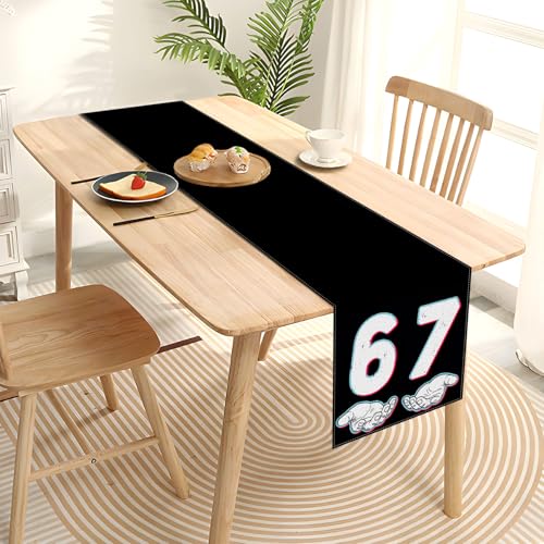 67 Meme Table Runner for Christmas Party Decor - 6-7 People