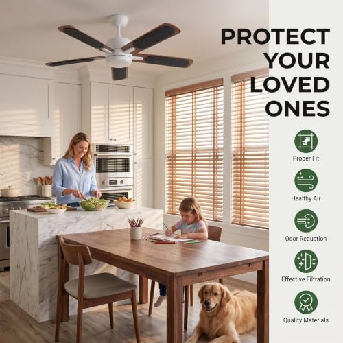20-Pack Ceiling Fan Filter with Activated Carbon - Black Variation