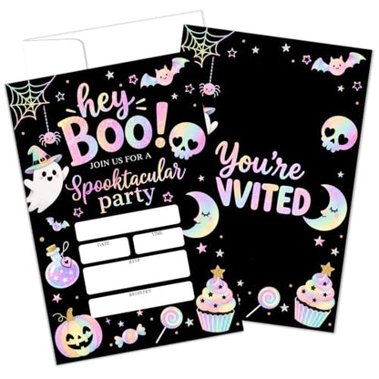 Halloween Party Invitations with Envelopes - 20 Fill-In Cards & Matching Envelopes - WSJ-1 Variation