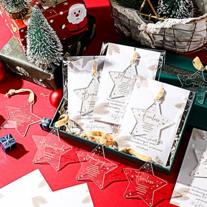 Religious Christmas Ornaments Bulk Set - 120 Christian Tree Decorations with Bible Verses - Variation of THIS listing 120