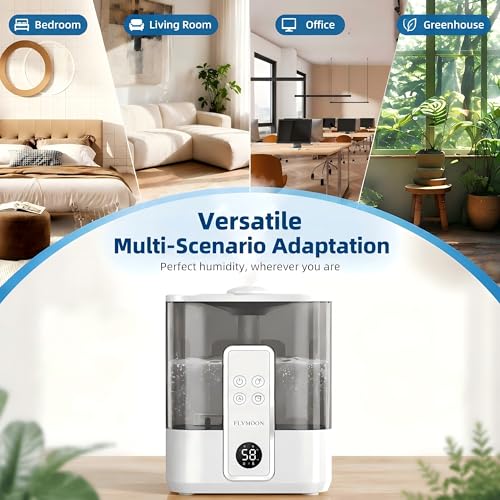 Top Fill 5L Ultrasonic Cool Mist Humidifier - White, Whisper-Quiet, Adjustable