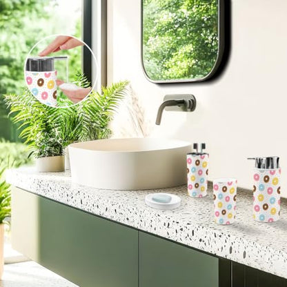 6-Piece Bathroom Accessory Set with Trash Can and Organizers