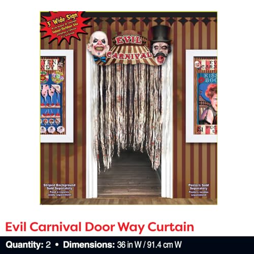Evil Carnival Party Decorations Kit - Halloween & Themed Event Supplies