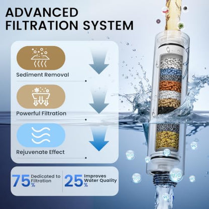 High Pressure Stainless Steel Handheld Shower Head with Filter and 6ft Hose