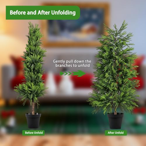 5FT Artificial Norfolk Pine Christmas Tree - Real Touch Faux Potted Tree - Variation 1