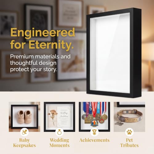 8x10 Shadow Box Frame with Acrylic Panel for Photos and Keepsakes