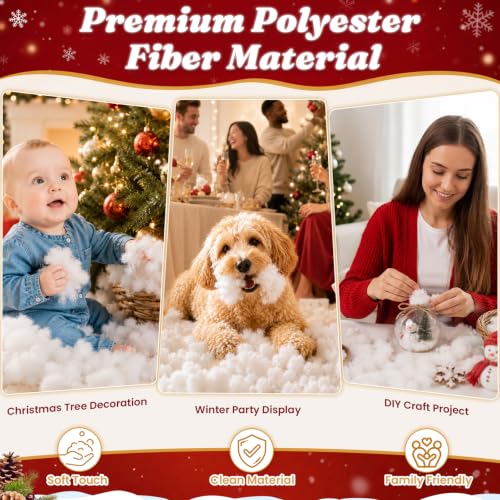Fake Snow for Christmas Decorations 3.53 Ounce Indoor Snow Effect Cloud Fluff