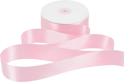 MEEDEE Pink Satin Ribbon - Luxurious Double-Faced 1.5-Inch Ribbon | 50 Yards for Crafts & Weddings