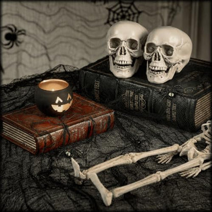 Halloween Creepy Cloth for Yard & Outdoor Decorations - Black, 80 x 600 in