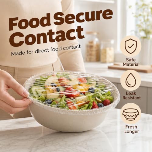 Disposable Food Cover Set 100 White Elastic Bowl Covers - Food Storage