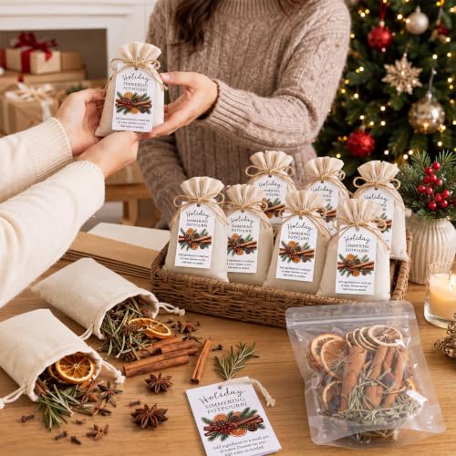 Christmas Simmering Potpourri Kit with Spices & Dried Fruits - Gift Set