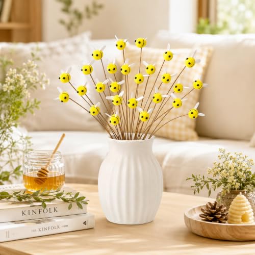 30Pcs Felt Bee Stems Honeybee Decor for Vase & Party Table Centerpieces