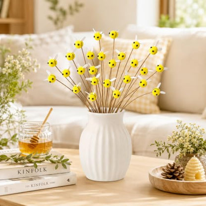 30Pcs Felt Bee Stems Honeybee Decor for Vase & Party Table Centerpieces
