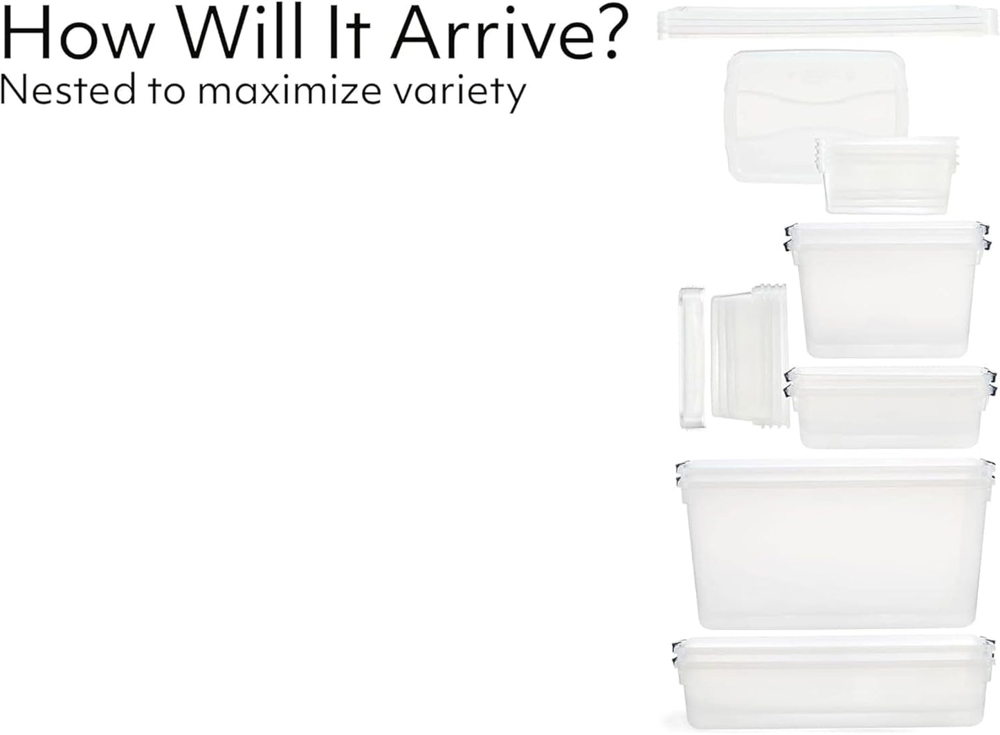 Rubbermaid Clear Storage Bins - Stackable 16-Pack with Latching Lids | BPA-Free, Made in USA