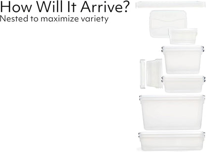 Rubbermaid Clear Storage Bins - Stackable 16-Pack with Latching Lids | BPA-Free, Made in USA