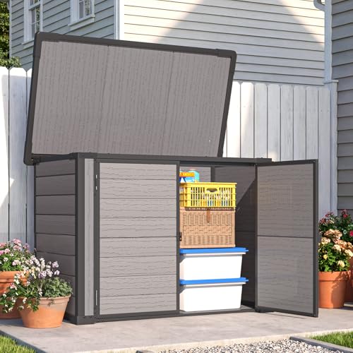 Outdoor Resin Storage Cabinet 23 Cu.Ft Weatherproof Garden Locker