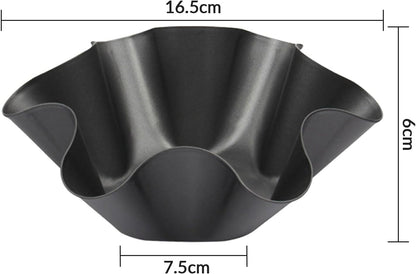 Nonstick Taco Salad Bowl Maker by [Brand Name] - Carbon Steel Tortilla Molds | 6-Inch Taco Shell Pan