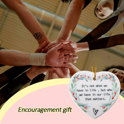Inspirational Christmas Tree Ornament for Coworkers & Friends - Positive Gift Idea