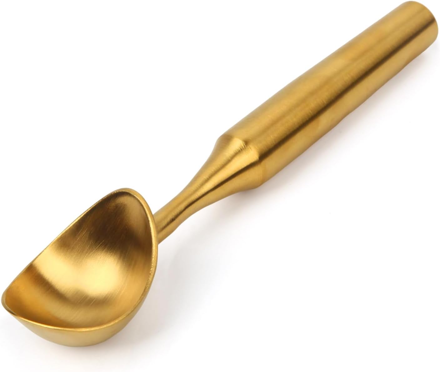 Skiennix Heavy-Duty Ice Cream Scoop - 4.5 oz Durable Stainless Steel, Corrosion-Resistant, Gold Finish