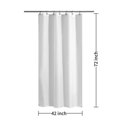 ALYVIA SPRING Stall Fabric Shower Curtain Liner Waterproof - 42" x 72", Soft & Lightweight Stall Size Shower Curtain with Magnets, Machine Washable - 42x72, White