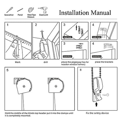 Persilux Custom Size Blackout Roller Window Shades Zebra Blinds Dual Layer Roller Sheer Shades (24" W X 72" H, Light Grey) Roller Blinds Light Control for Day and Night