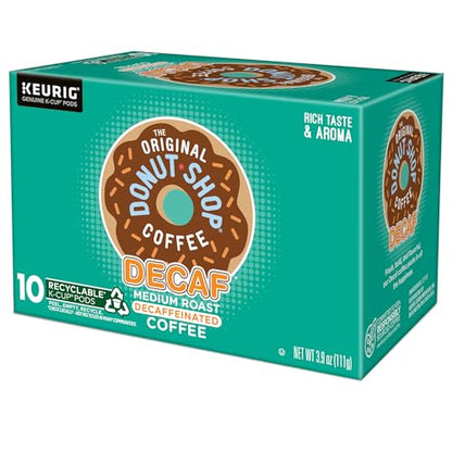 The Original Donut Shop Decaf Keurig Single-Serve K-Cup Pods, Medium Roast Coffee, 60 Count (6 Packs of 10)