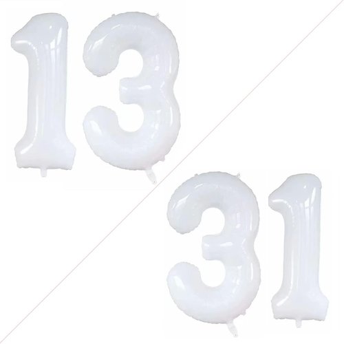 GOER Jumbo Number 13 Balloons - 42 Inch Foil Helium Decorations for Sweet 13 Birthday Party