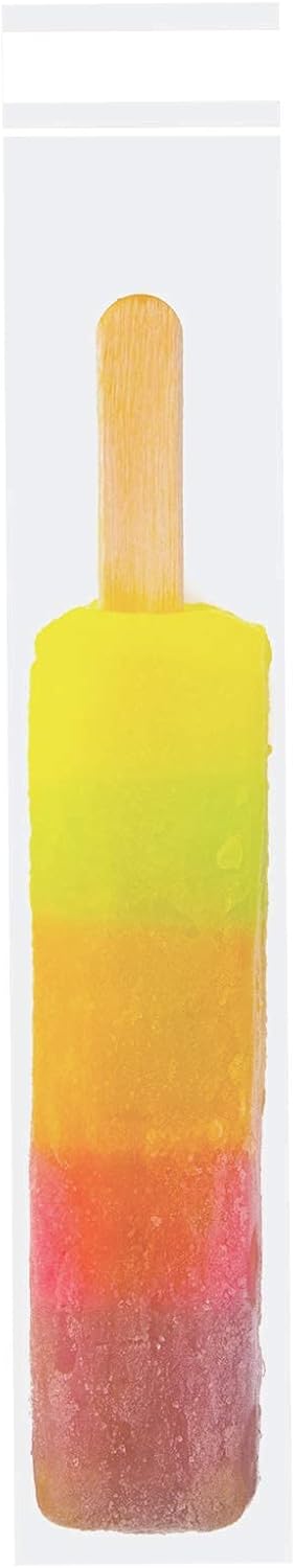 Morepack Self-Sealing Cellophane Bags - 100 Clear 2x10 Inch Resealable Bags for Candy & Treats
