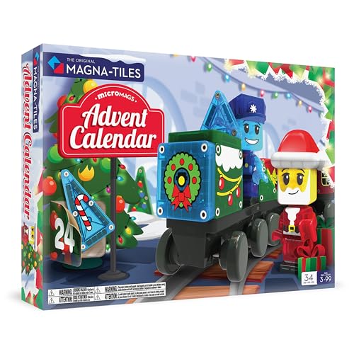 Magna-Tiles MicroMAGS Advent Calendar 34-Piece Magnetic Building Set