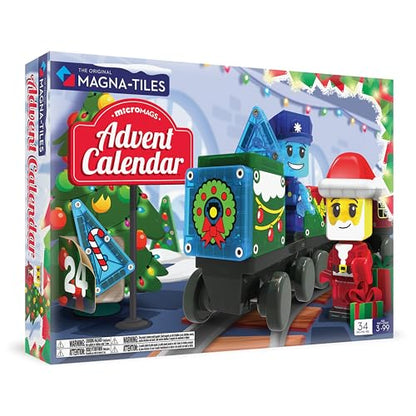 Magna-Tiles MicroMAGS Advent Calendar 34-Piece Magnetic Building Set
