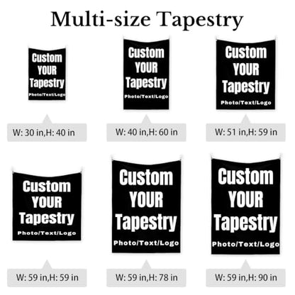 Personalized Vertical Wall Tapestry with Photo - Customizable Home Decor - Portrait Variation
