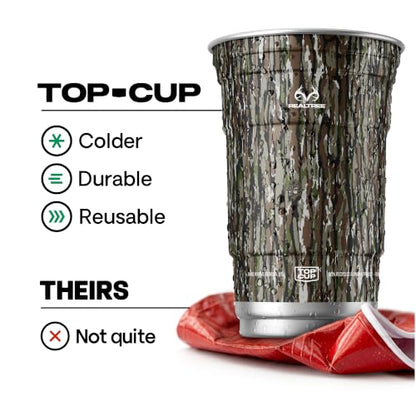 Realtree Camo Aluminum Party Cups 20oz - 20 Count