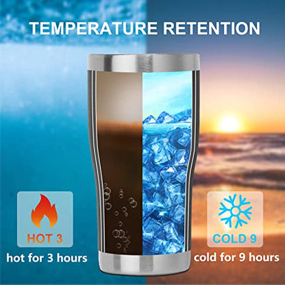 Black 20oz Stainless Steel Insulated Travel Tumbler with Lid - Pack of 4