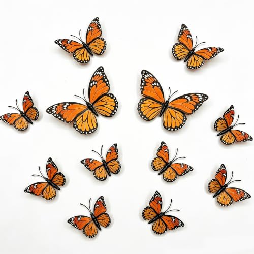 12 Pcs Monarch Butterfly Decor Set for Dia De Los Muertos & Ofrenda