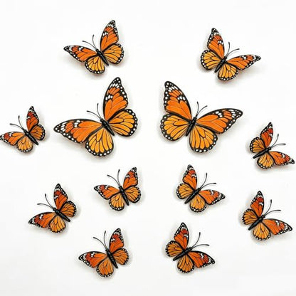 12 Pcs Monarch Butterfly Decor Set for Dia De Los Muertos & Ofrenda