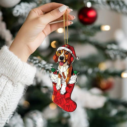 4 Inch Coonhound Acrylic Christmas Ornament Gift for Coonhound Lovers