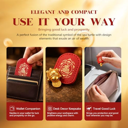 Lucky Golden Turtle Feng Shui Amulet for Wealth & Prosperity