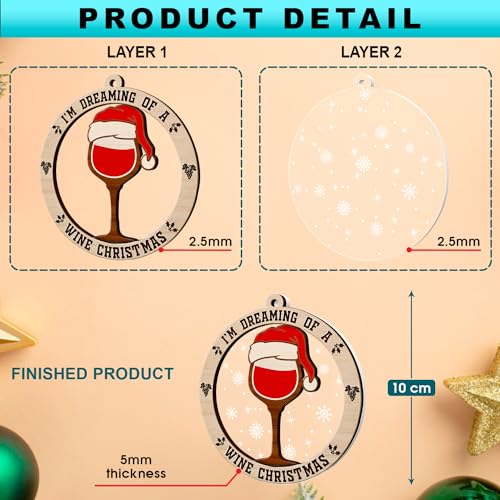 Wine Ornament Christmas Decorations - Wine Lovers Gift, 2026 Variation