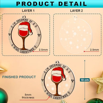 Wine Ornament Christmas Decorations - Wine Lovers Gift, 2026 Variation