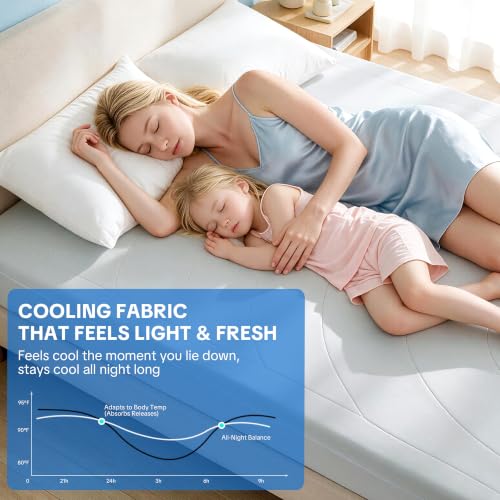 Queen Cooling Mattress Pad with Breathable Silicone for Hot Sleepers