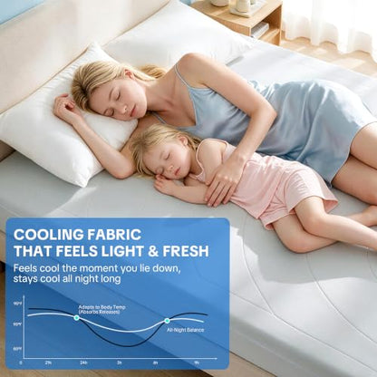 Queen Cooling Mattress Pad with Breathable Silicone for Hot Sleepers