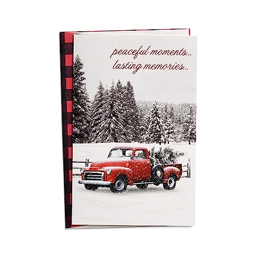 Christmas Greeting Cards with Snowy Red Truck Design - 18 Pack