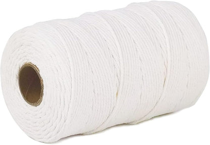 PerkHomy Cotton Butcher's Twine - 500 Feet Food Safe 2mm String for Cooking, Crafts & Gardening