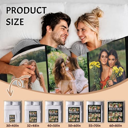 Custom Best Friend Photo Blanket for Women - BFF Variation of THIS Listing